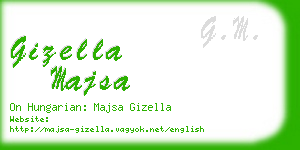 gizella majsa business card